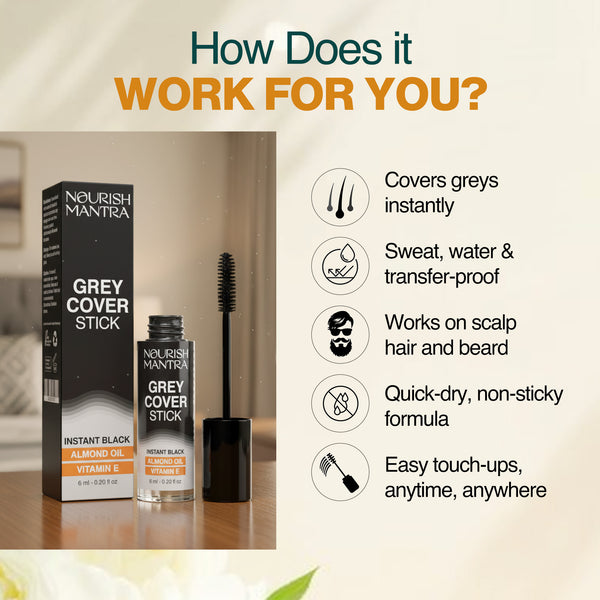 Grey Cover Stick with Almond Oil + Vitamin E