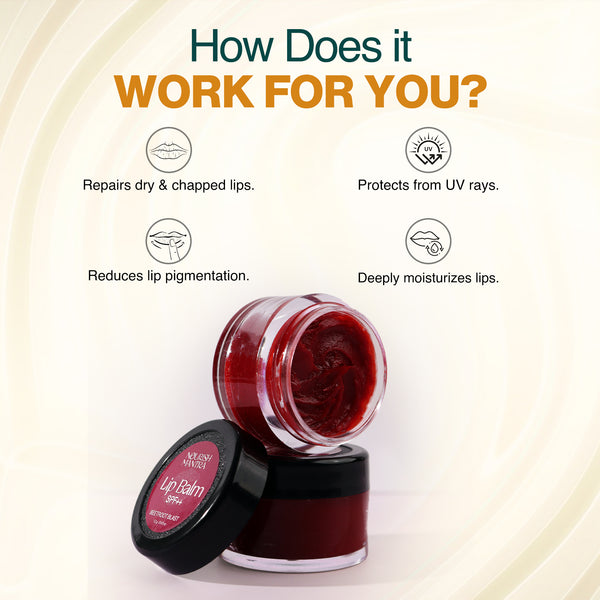 Beetroot Lip Balm for Dry Lips With SPF++