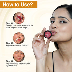Beetroot Lip Balm for Dry Lips With SPF++