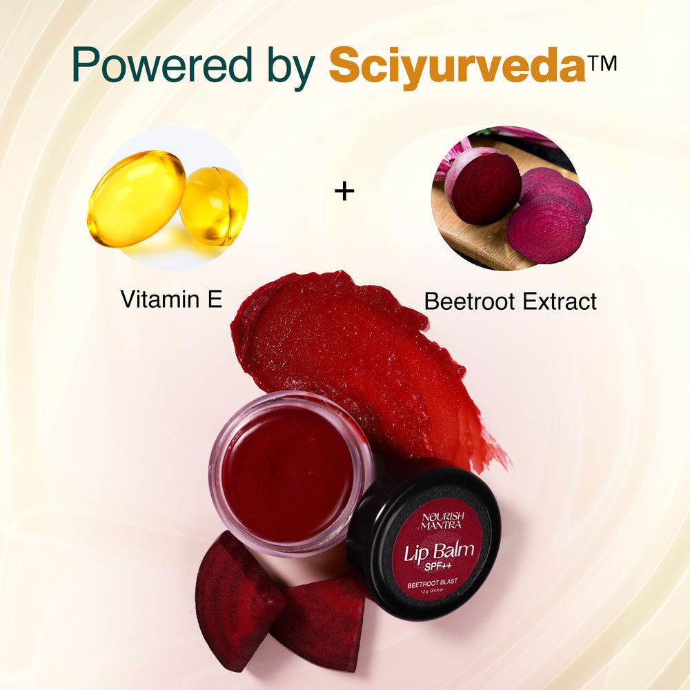 Beetroot Lip Balm for Dry Lips With SPF++