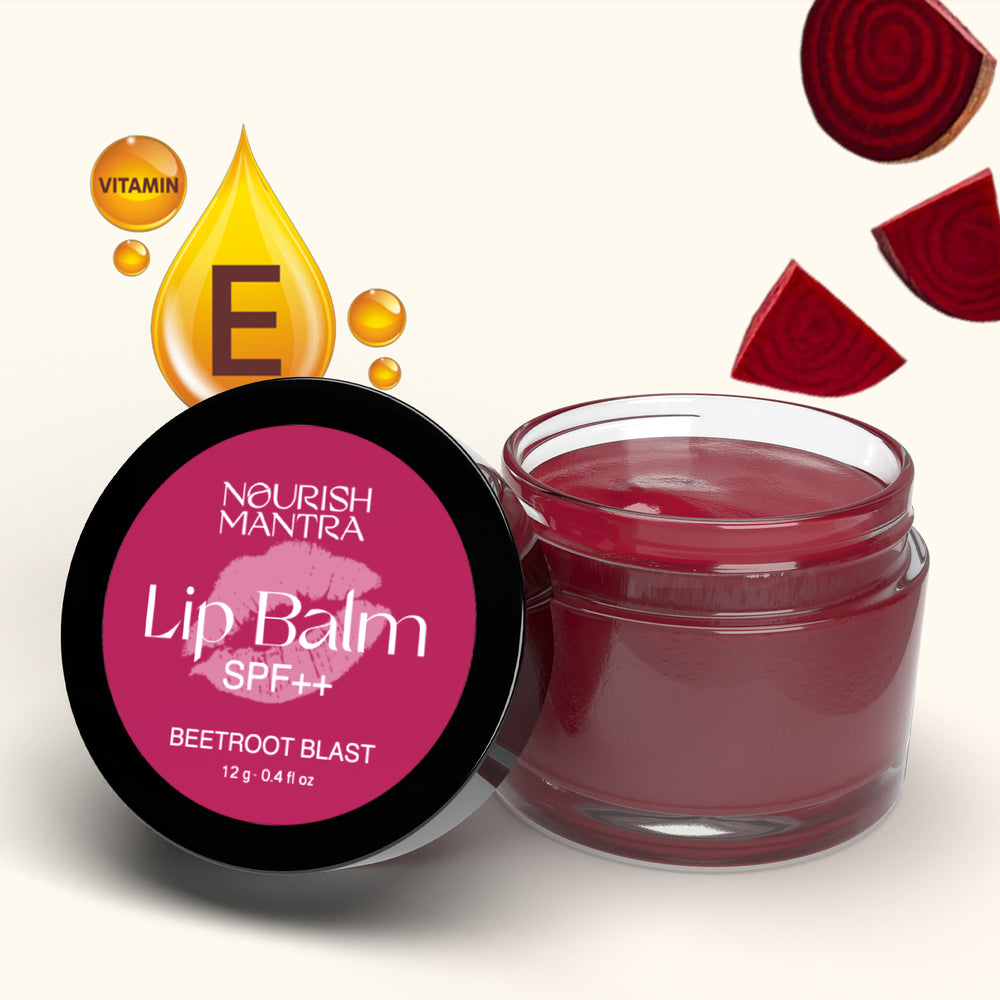 Beetroot Lip Balm for Dry Lips With SPF++