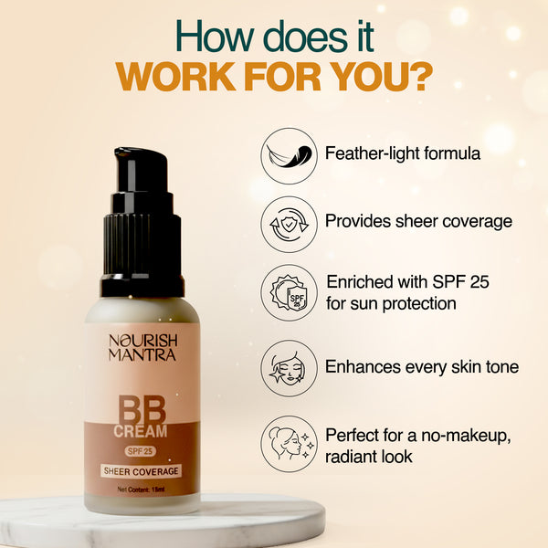 BB Cream Bronze Shade with SPF 25 - (Medium to Dark)